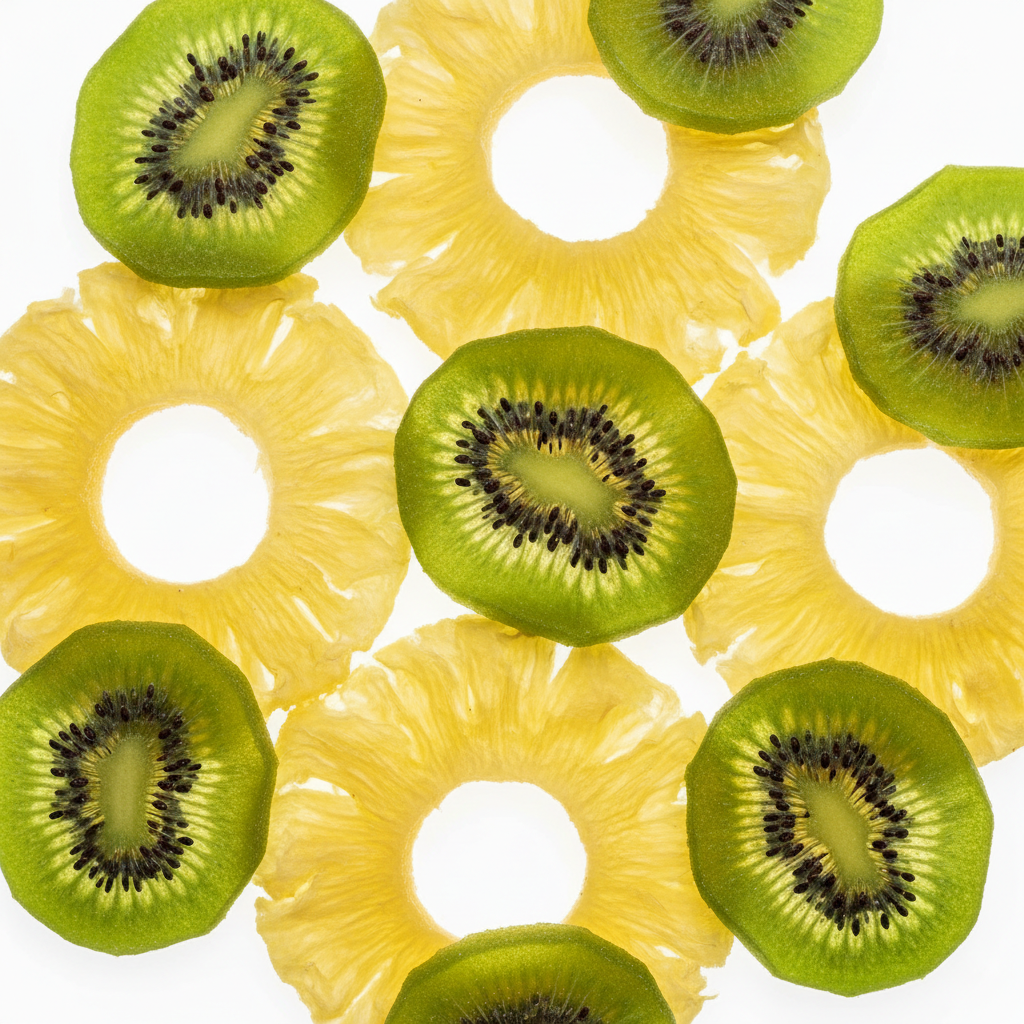 Kiwi and Pineapple Dehydrated Fruit Mix